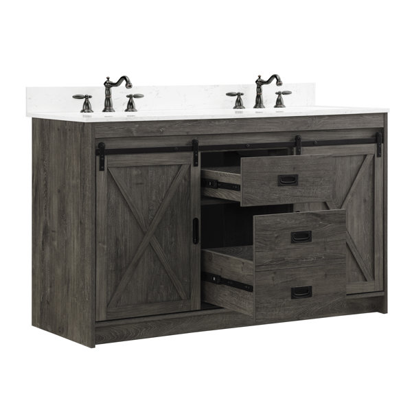 Sand & Stable Jillian 54'' Freestanding Double Bathroom Vanity with